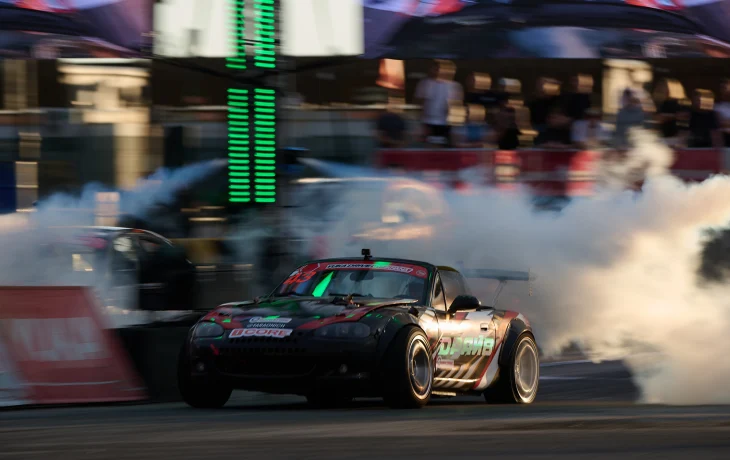 От футбола к автоспорту: &laquo;Газпром Арена&raquo; приняла этап 2 этап Yuka Drive Gymkhana