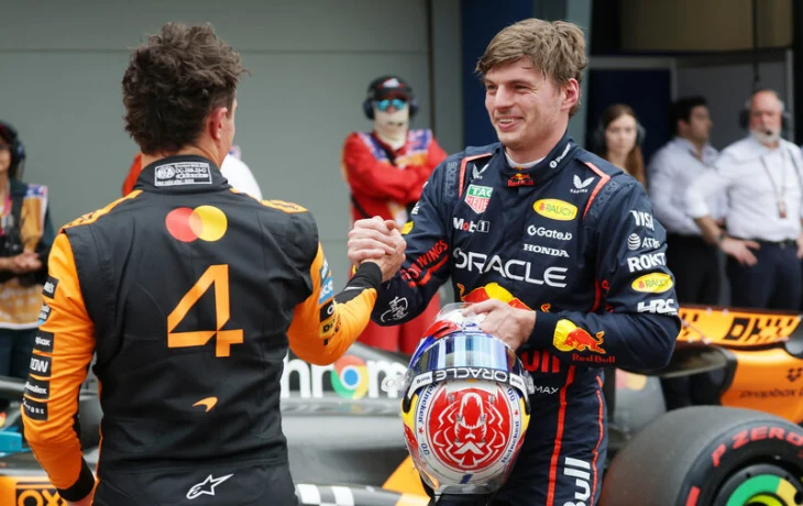 &laquo;Снимаю шляпу&raquo;. Норрис поздравил Ферстаппена с победой в квалификации