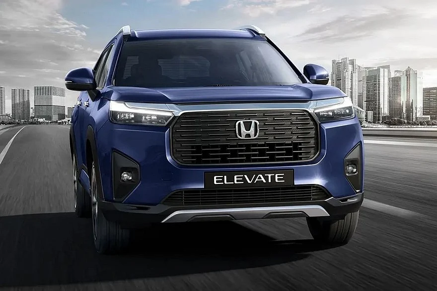 Дореформенный Honda Elevate. В Индии у кроссовера два варианта радиаторной решетки