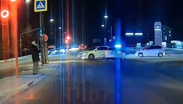  ДТП с участием машины ДПС произошло на перекрестке в Красноярске