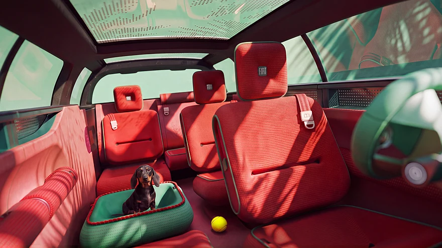На фото: салон концепта Fiat Multiplay