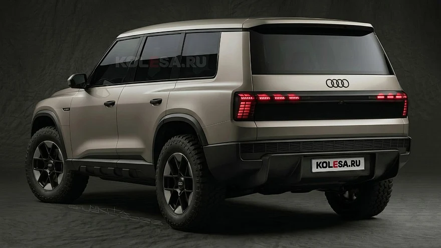 Рендер нового внедорожника Audi без запасного колеса на задней двери