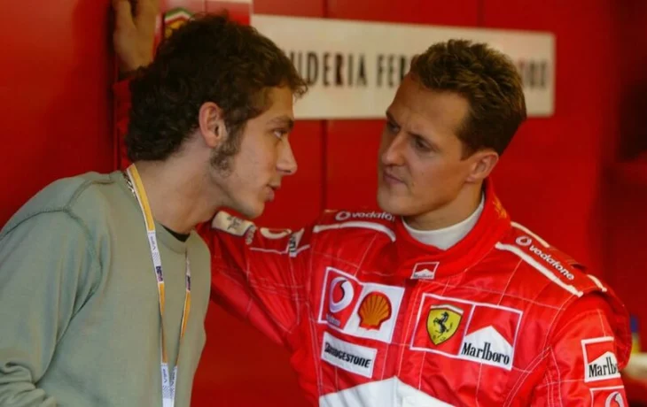 &laquo;Вот козёл&raquo;. Валентино Росси вспомнил знакомство с Михаэлем Шумахером