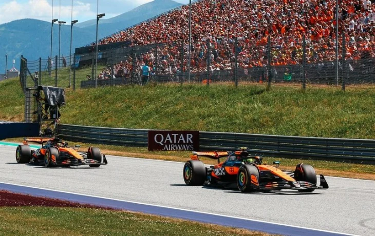 Норрис одолел Пиастри на Гран При Австрии, Ферстаппен сошел