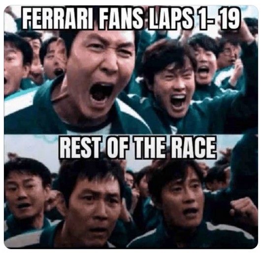 Болельщики Ferrari с 1-го по 19-й круг и всю следующую часть гонки. &copy; Соцсети