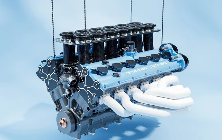 Суперкар De Tomaso P900 показал свой фантастический 7,0-литровый атмосферный V12