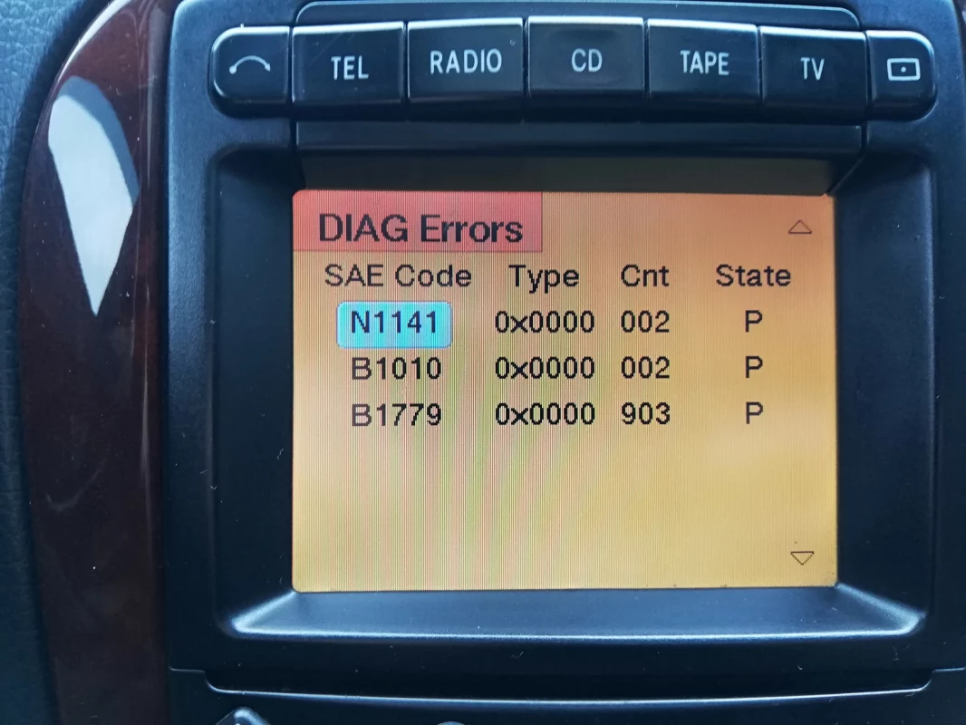 Коды неисправностей - Mercedes