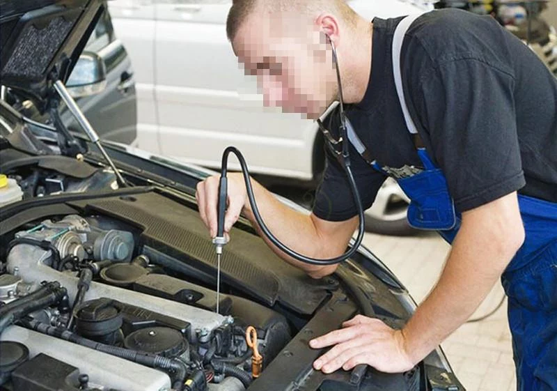 Диагностика форсунок с помощью фонендоскопа:))