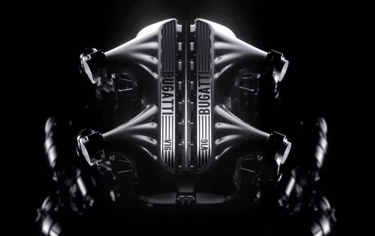 Новые подробности о двигателе Bugatti V16: высокооборотный &laquo;атмосферник&raquo; длиной 1 м!