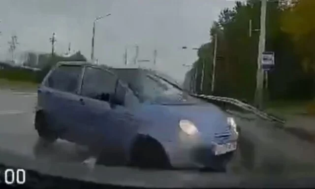  В Уфе девушка на &laquo;Матизе&raquo; не уступила дорогу встречному автомобилю